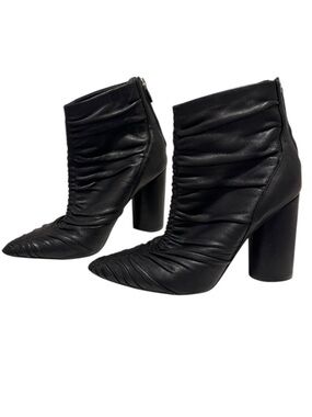 Sigerson Morrison Kimay Black Ruched Ankle Boots